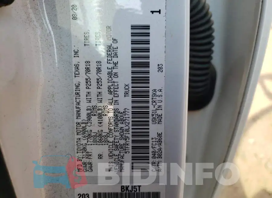 5TFRY5F10LX271777 Photo# 13