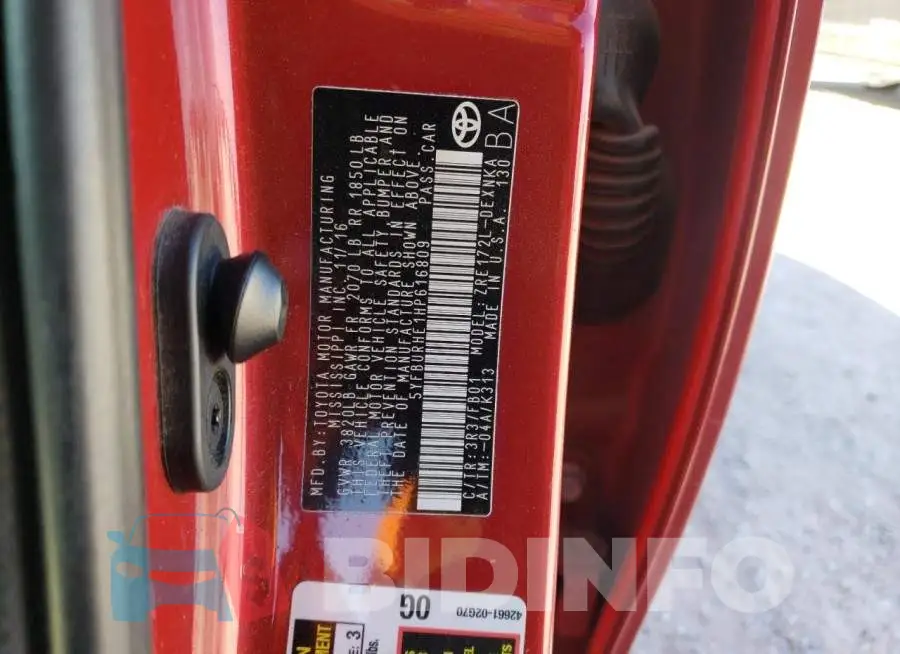 5YFBURHE1HP616809 Photo# 12
