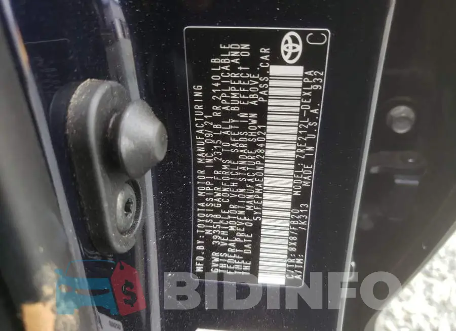 5YFEPMAE0NP284021 Photo# 12