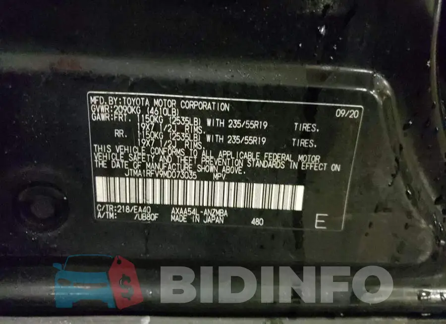 JTMA1RFV9MD073035 Photo# 13
