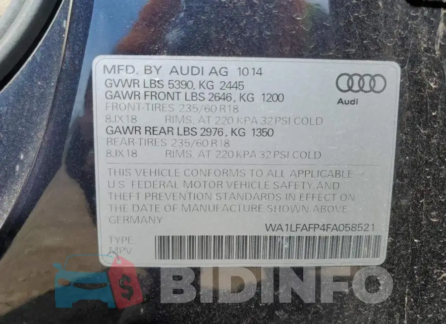 WA1LFAFP4FA058521 Photo# 13