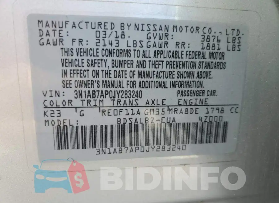 3N1AB7AP0JY283240 Photo# 13