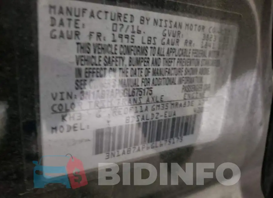 3N1AB7AP6GL675175 Photo# 12