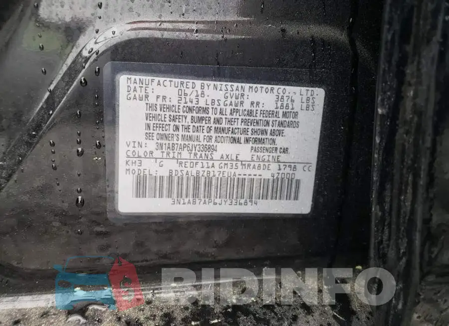 3N1AB7AP6JY336894 Photo# 12