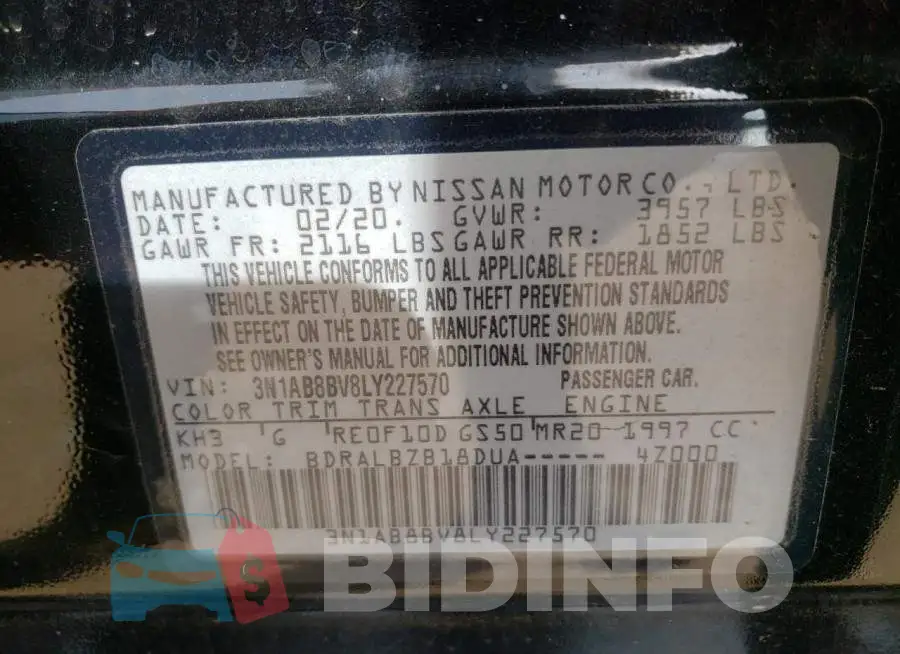3N1AB8BV8LY227570 Photo# 12