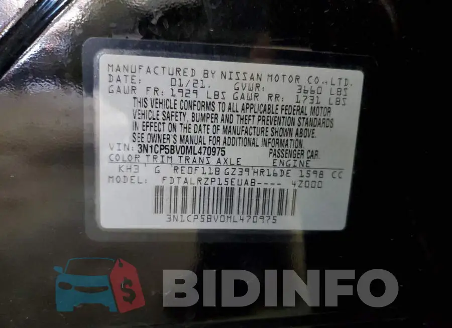 3N1CP5BV0ML470975 Photo# 12
