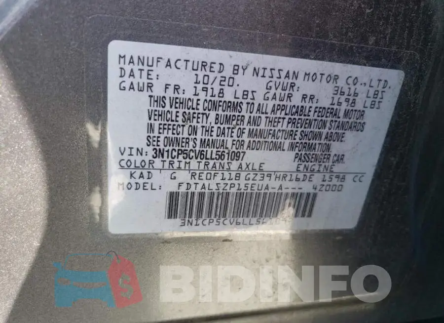 3N1CP5CV6LL561097 Photo# 13