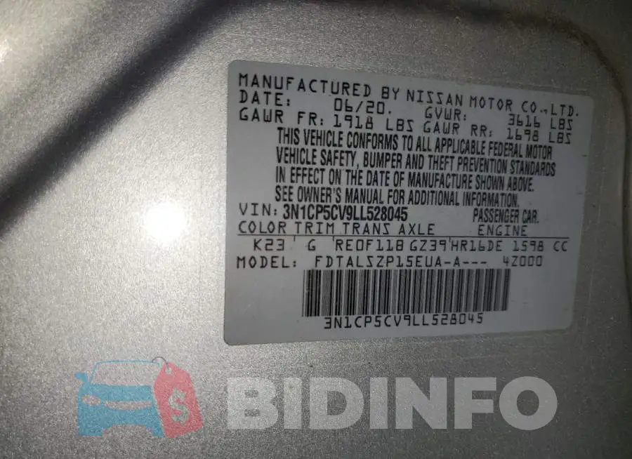 3N1CP5CV9LL528045 Photo# 12