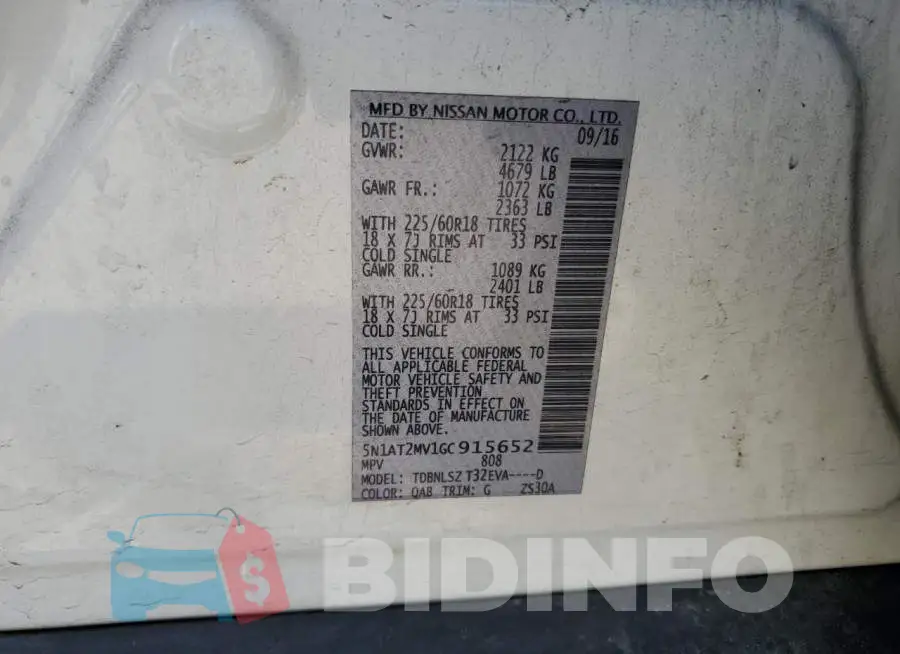5N1AT2MV1GC915652 Photo# 13