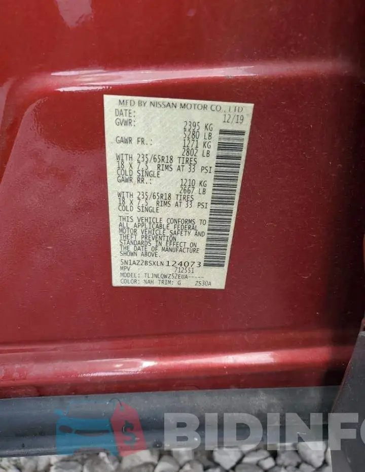 5N1AZ2BSXLN124073 Photo# 12