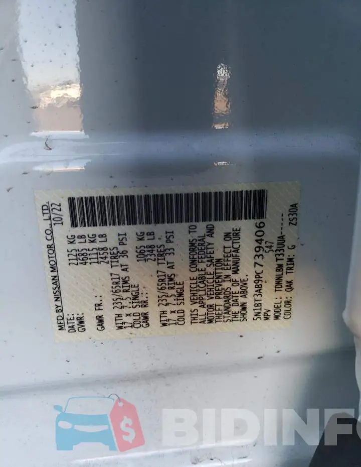 5N1BT3AB9PC739406 Photo# 13