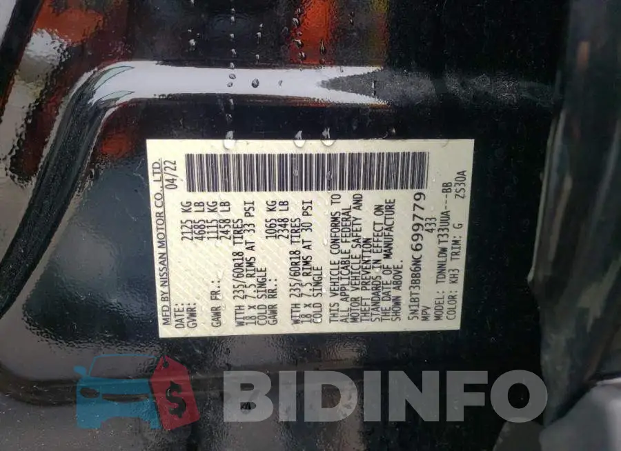 5N1BT3BB6NC699779 Photo# 13
