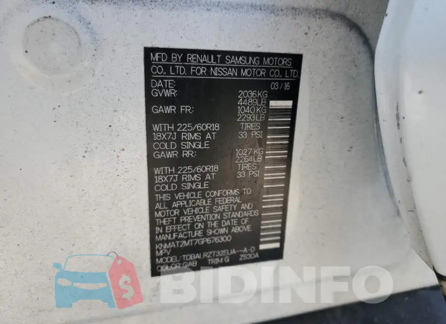 KNMAT2MT7GP676300 Photo# 13