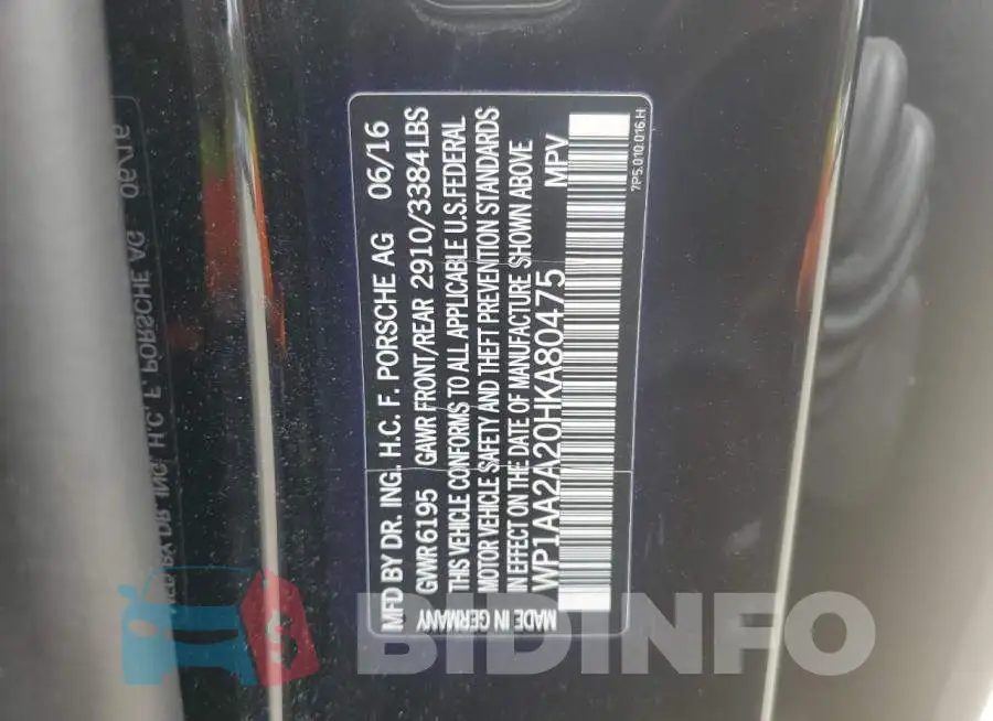 WP1AA2A20HKA80475 Photo# 13
