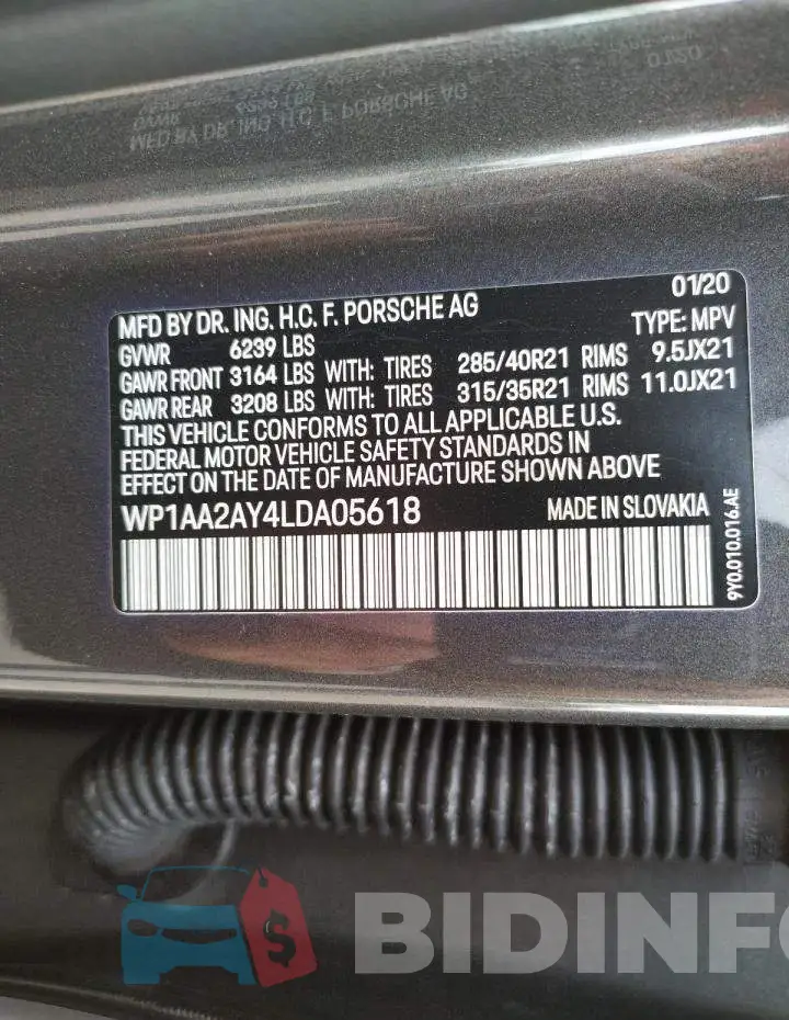 WP1AA2AY4LDA05618 Photo# 14