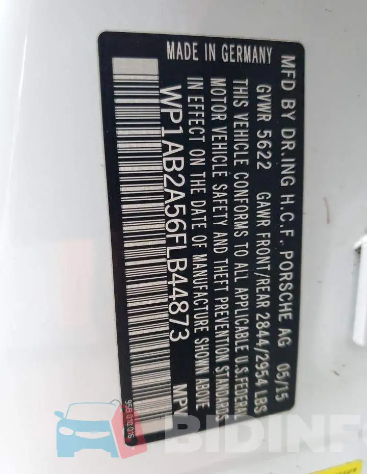 WP1AB2A56FLB44873 Photo# 13
