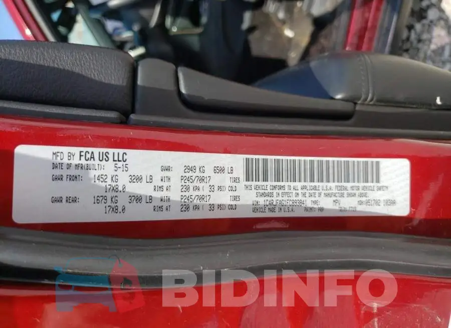 1C4RJFAG1FC893841 Photo# 10