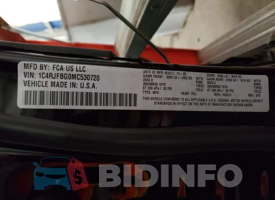 1C4RJFBG0MC530720 Photo# 13