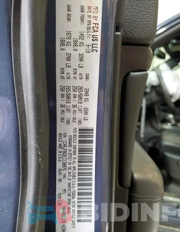 1C4RJFBG2LC138076 Photo# 14