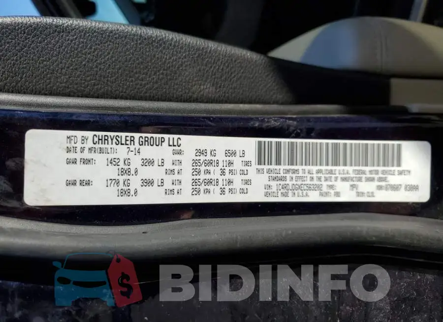 1C4RDJDGXEC563202 Photo# 13