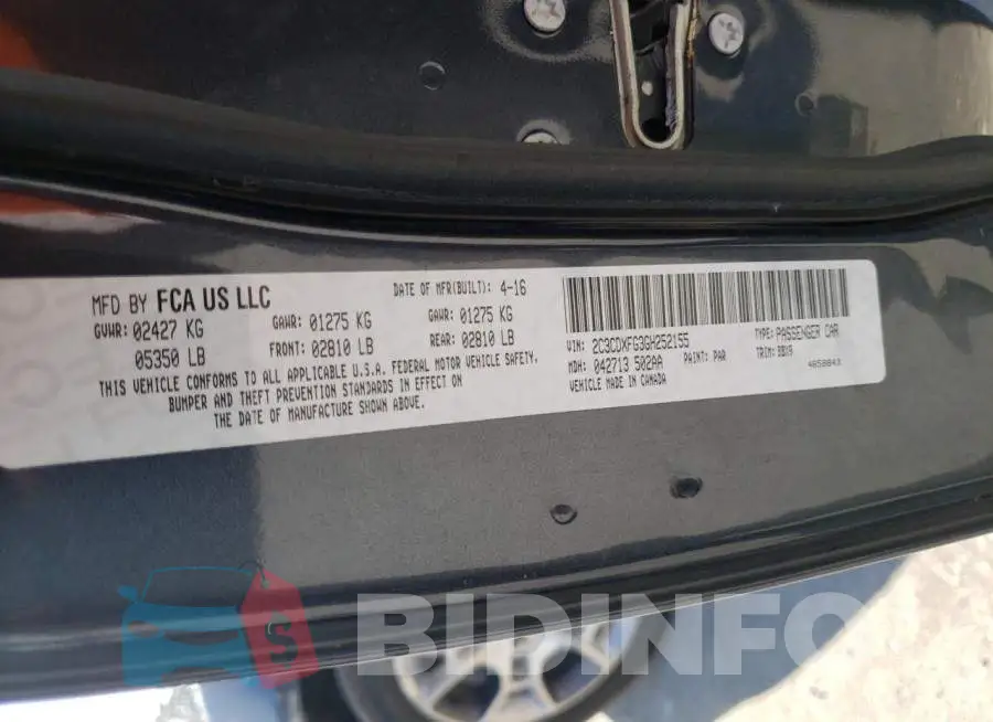 2C3CDXFG3GH252155 Photo# 12