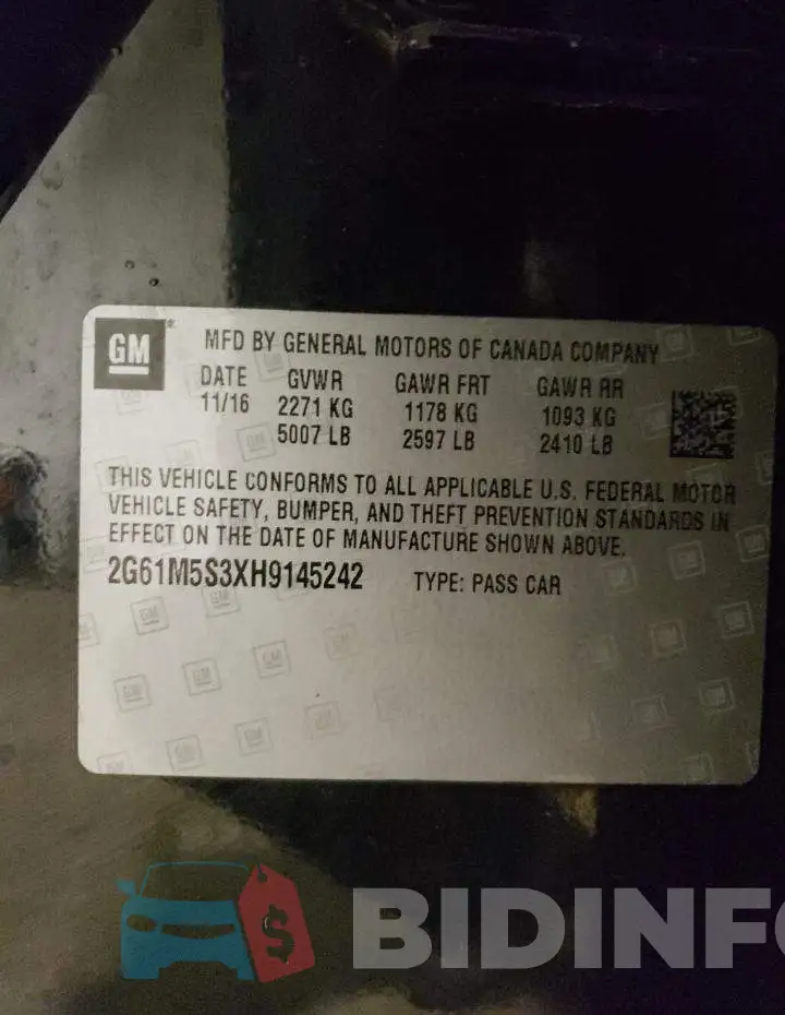 2G61M5S3XH9145242 Photo# 12