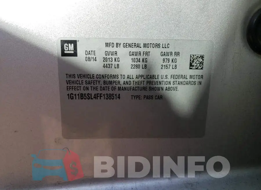 1G11B5SL4FF138514 Photo# 12