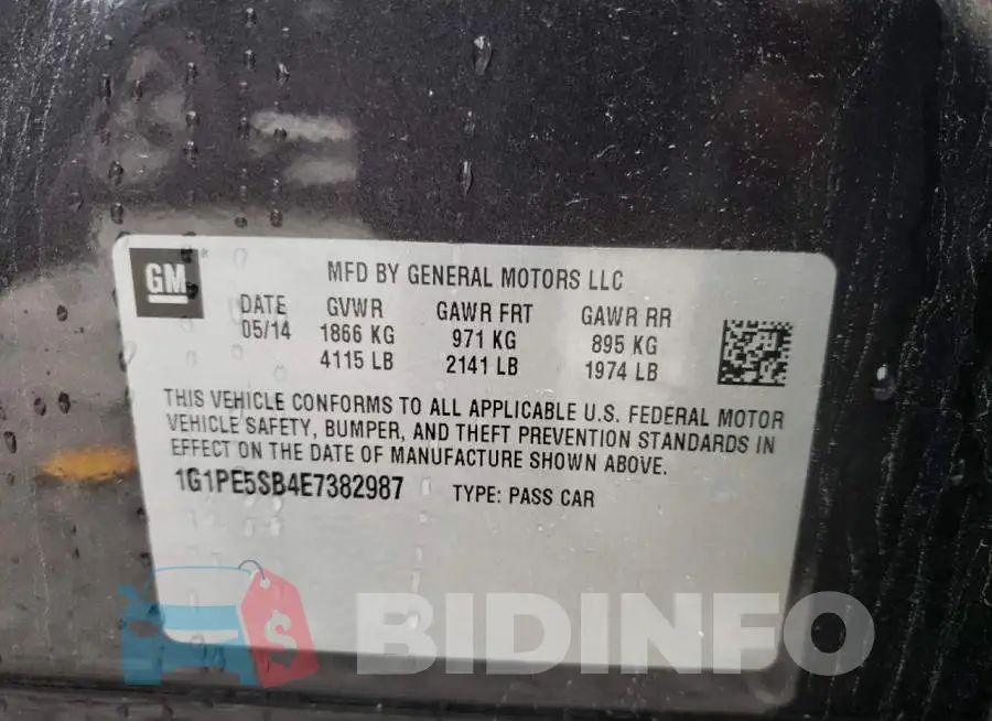 1G1PE5SB4E7382987 Photo# 12
