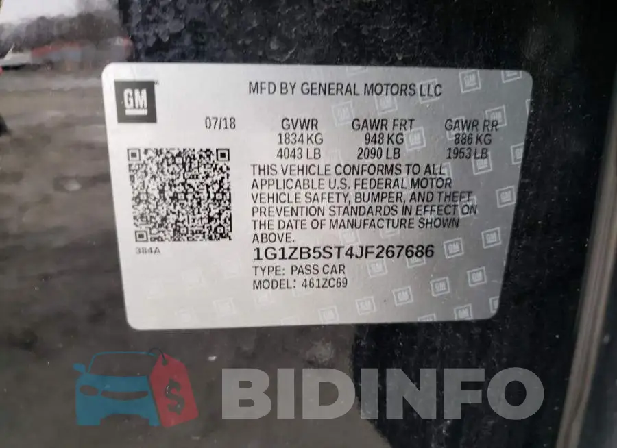 1G1ZB5ST4JF267686 Photo# 12