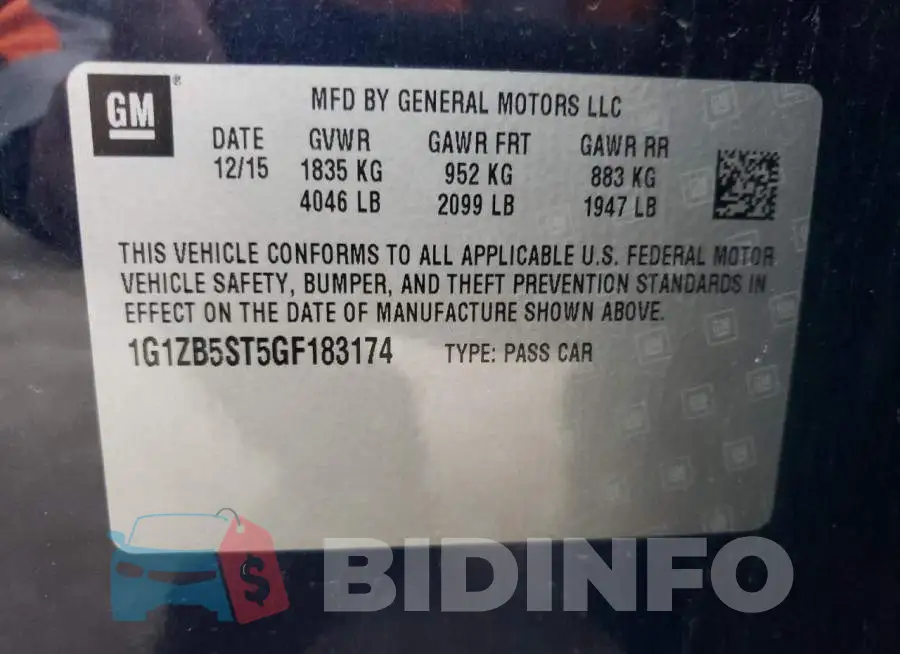 1G1ZB5ST5GF183174 Photo# 13