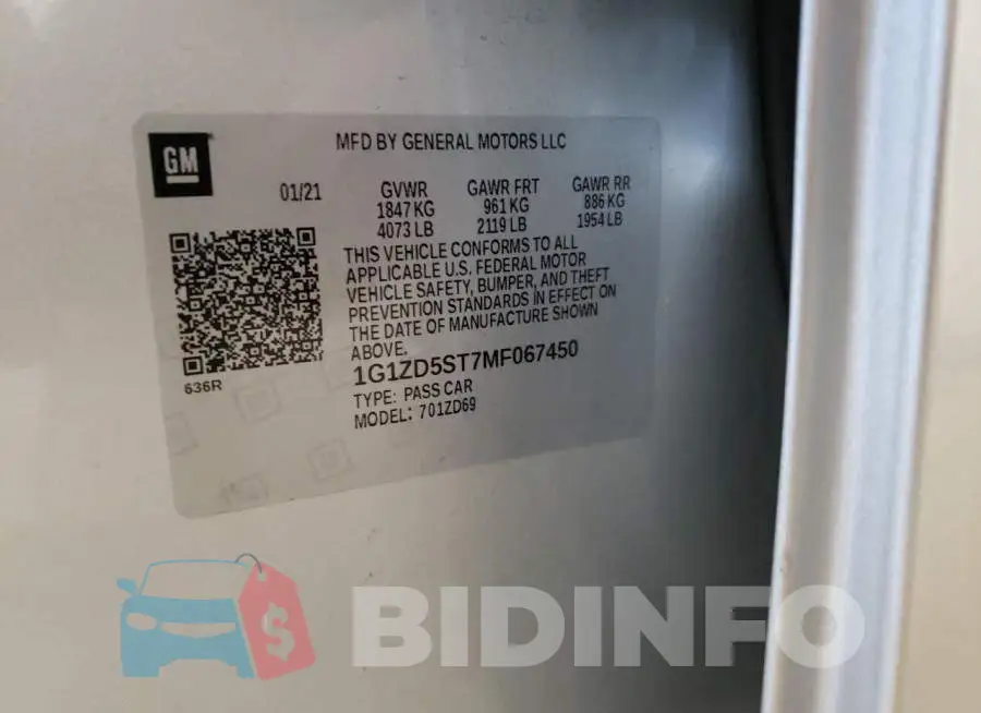 1G1ZD5ST7MF067450 Photo# 12