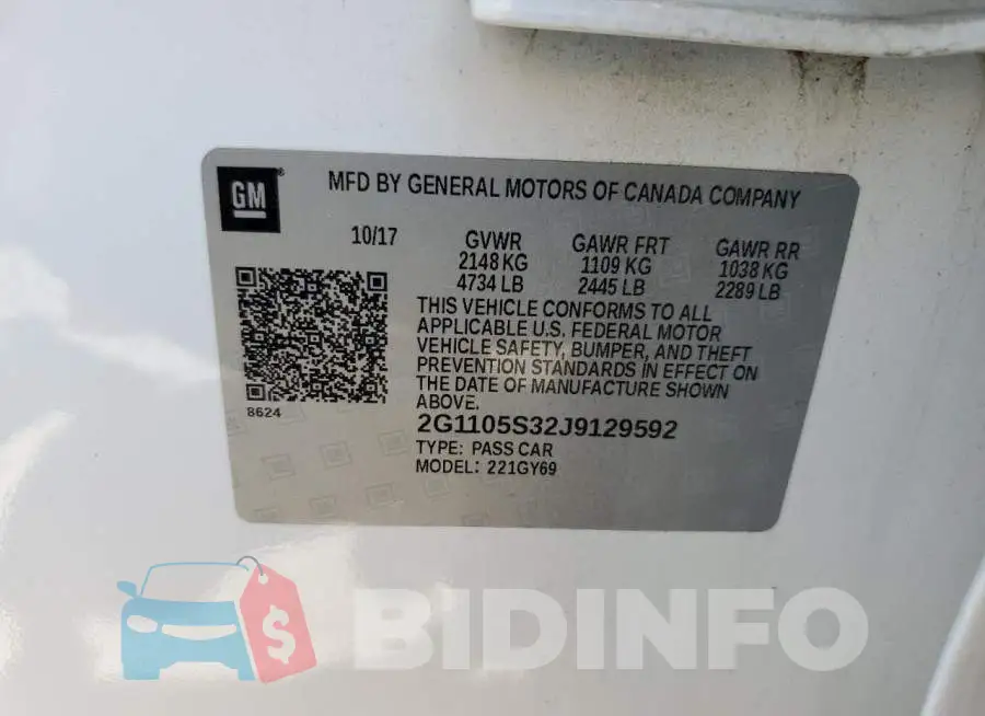 2G1105S32J9129592 Photo# 12