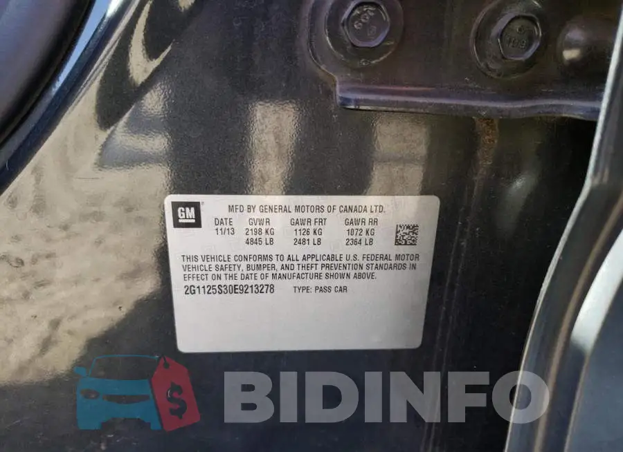 2G1125S30E9213278 Photo# 12