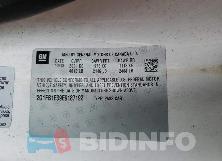 2G1FB1E39E9187192 Photo# 12
