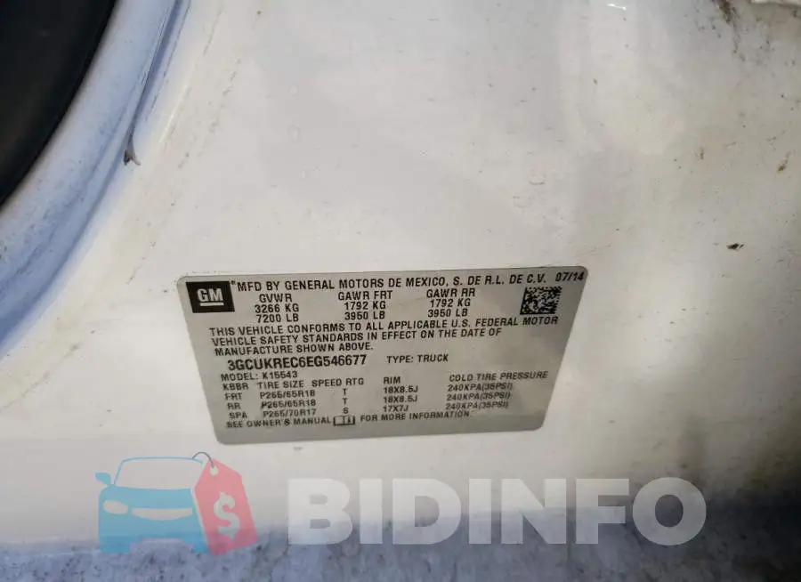 3GCUKREC6EG546677 Photo# 12