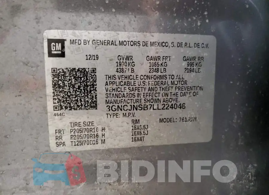 3GNCJNSB7LL224046 Photo# 13