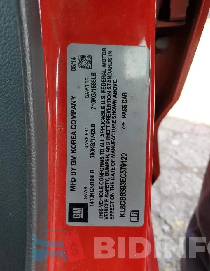 KL8CB6S93EC579120 Photo# 12
