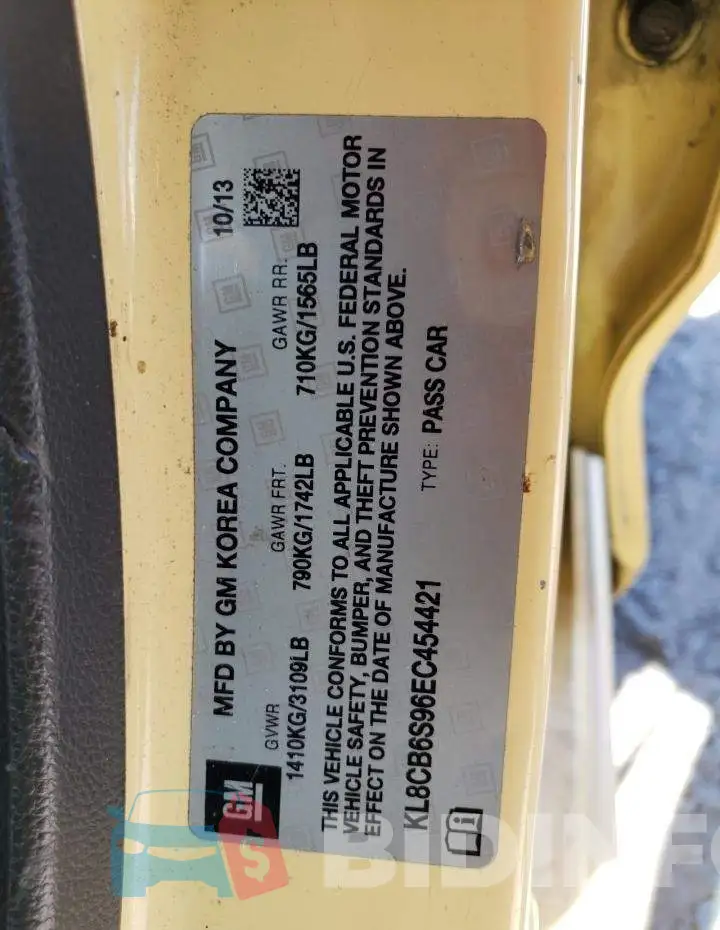 KL8CB6S96EC454421 Photo# 12