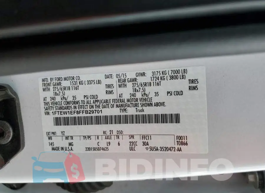 1FTEW1EF8FFB29701 Photo# 12