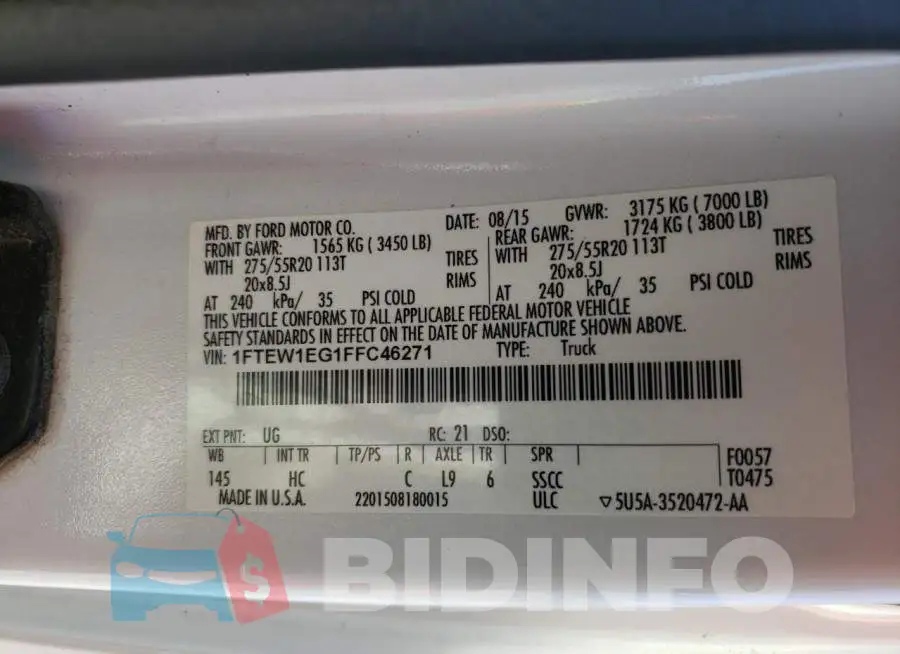 1FTEW1EG1FFC46271 Photo# 12