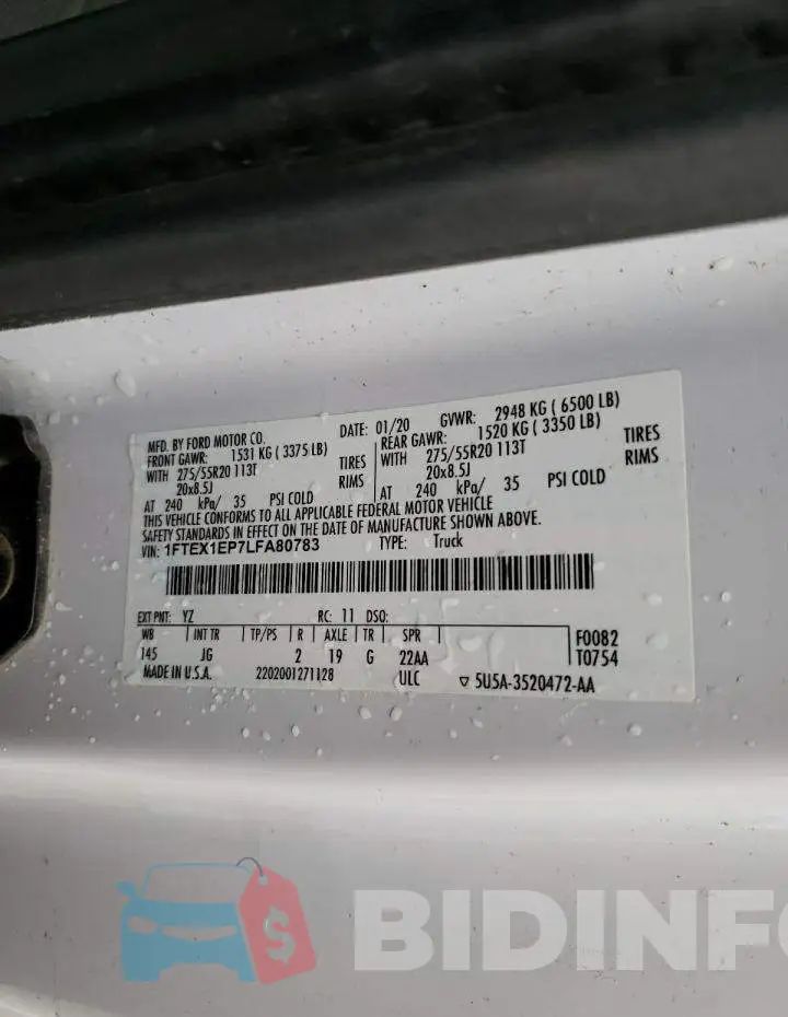 1FTEX1EP7LFA80783 Photo# 12