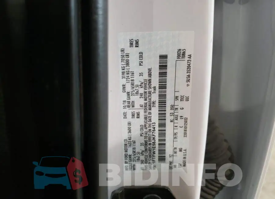 1FTFW1E58JKF76413 Photo# 12
