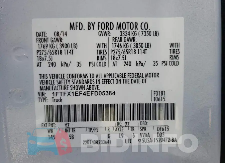 1FTFX1EF4EFD05384 Photo# 13