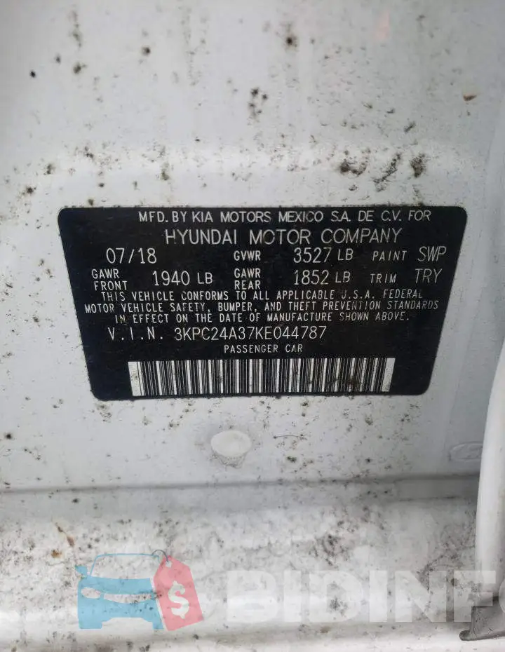 3KPC24A37KE044787 Photo# 12
