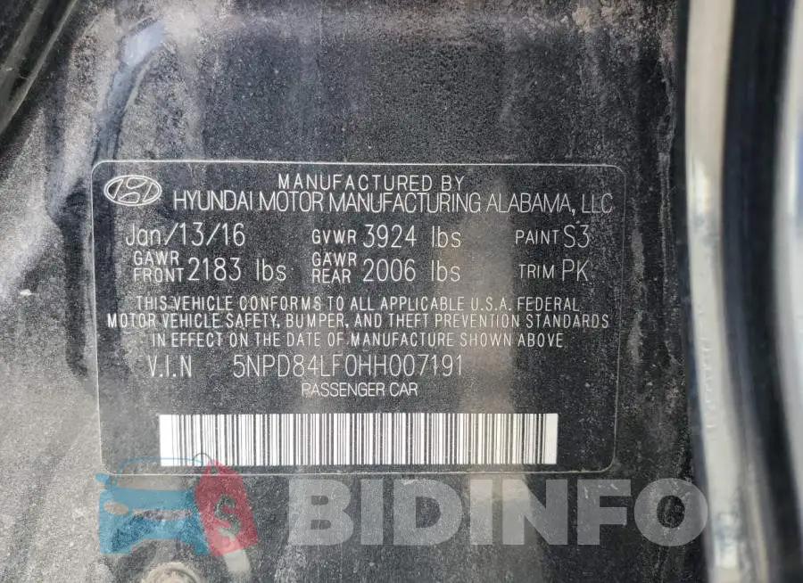 5NPD84LF0HH007191 Photo# 13