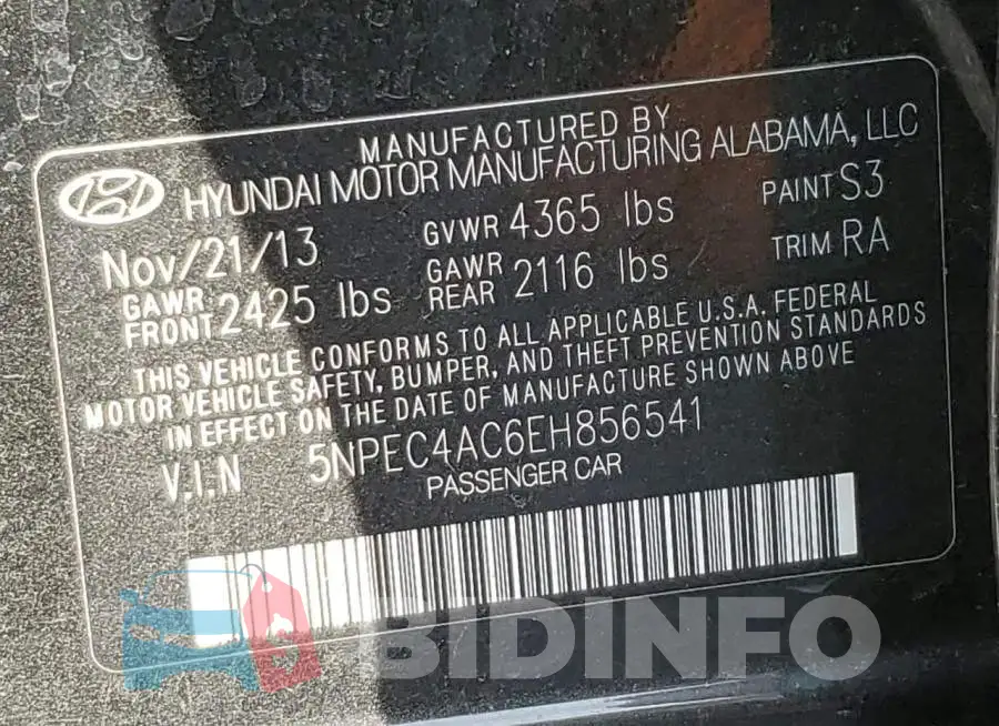 5NPEC4AC6EH856541 Photo# 13