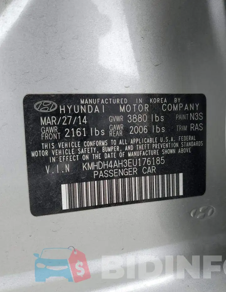 KMHDH4AH3EU176185 Photo# 12