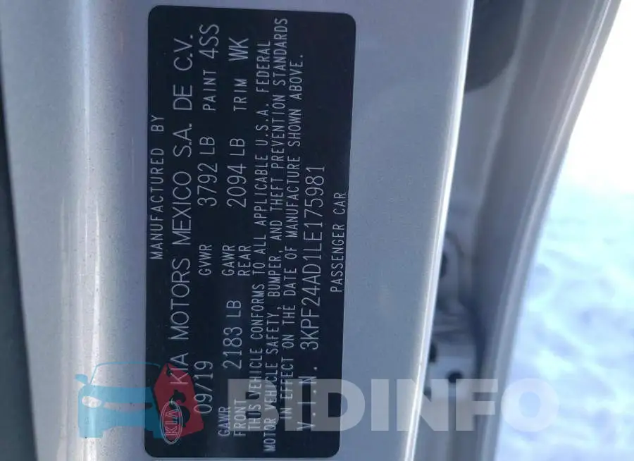 3KPF24AD1LE175981 Photo# 10