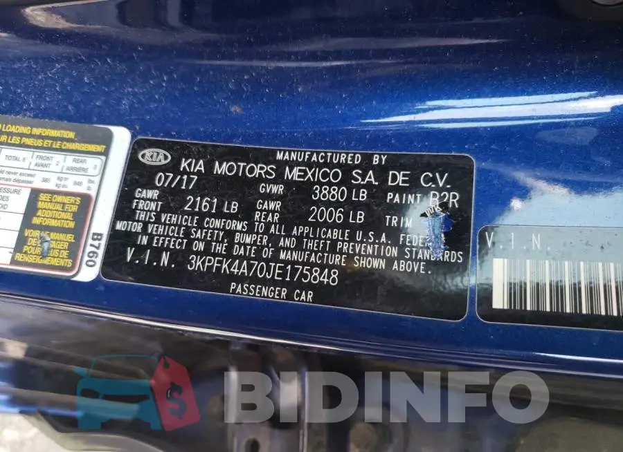 3KPFK4A70JE175848 Photo# 12