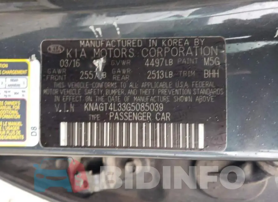 KNAGT4L33G5085039 Photo# 12